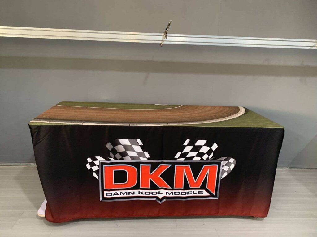 DKM Damn Kool Models fitted printed table cover