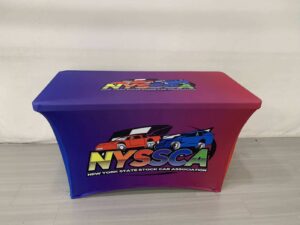 NYSSCA New York State Stock Car Association stretch table cover