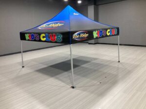 The Ridge Kids Club custom printed canopy tent